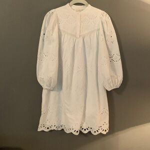 Universal Thread White Eyelet Dress. Size Small